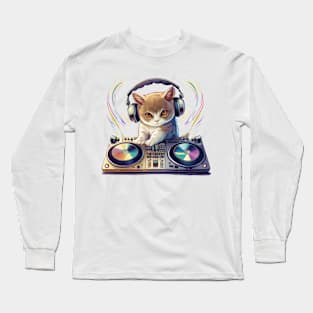 DJ Kitty Long Sleeve T-Shirt